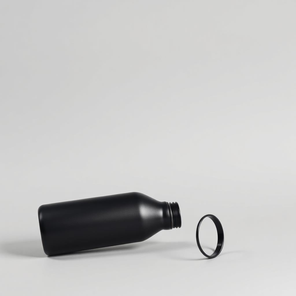 Matte black insulated stainless steel bottle