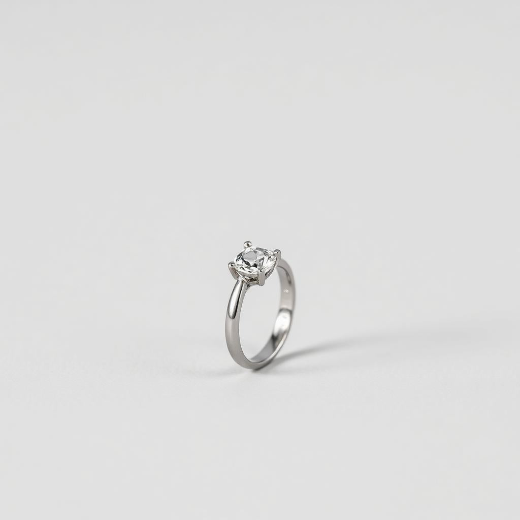 Sterling silver solitaire ring