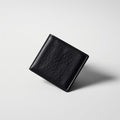 Black leather bifold wallet